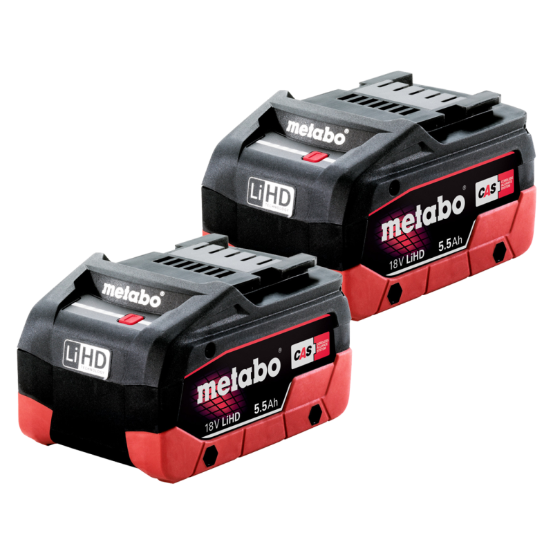 METABO 2X 18 V 5.5AH LIHD BATTERY TWIN PACK