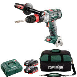 Metabo 18 V BRUSHLESS 2 Speed Tapper/Drill/Screwdriver Kit with Quick-change Chuck